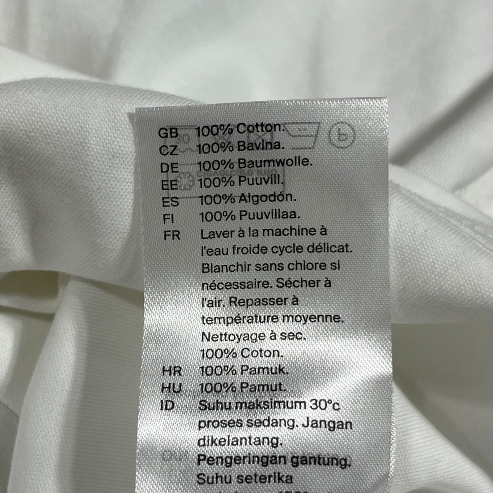 COS Old Money Minimalist Preppy Cotton T-Shirt Crew Neck Casual Mens Medium - Picture 9 of 10